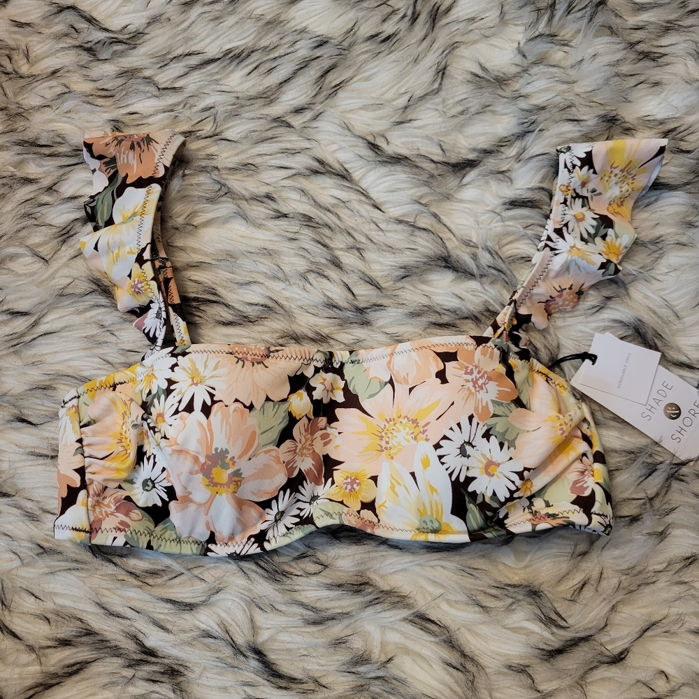 Shade & Shore Floral Bikini Top 32B